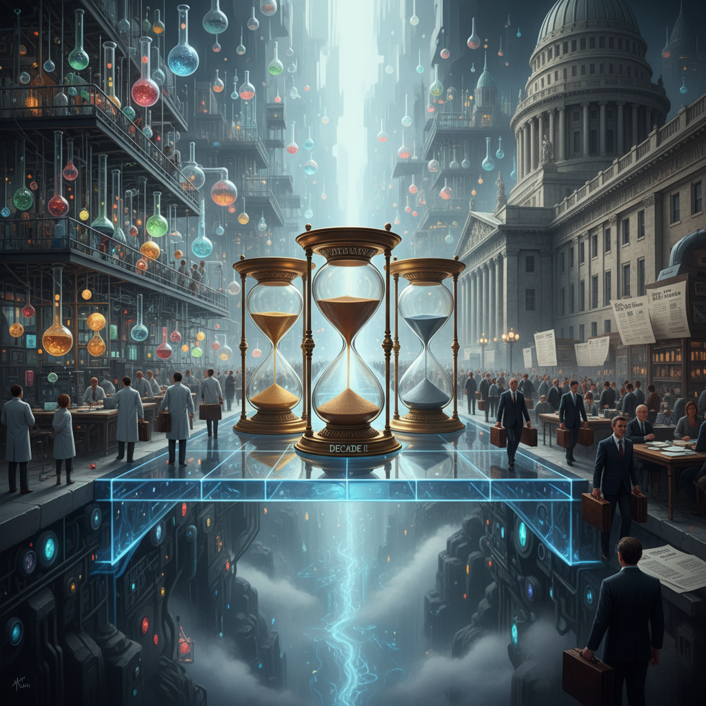 Innovación sin atajos: ciencia con plazos largos Relojes de arena frente a instituciones, metáfora del tiempo y la inversión en ciencia e innovación
