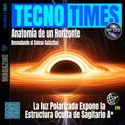 Portada de TecnoTimes Nº120 Campos magnéticos, chorros relativistas y la revolución del EHT