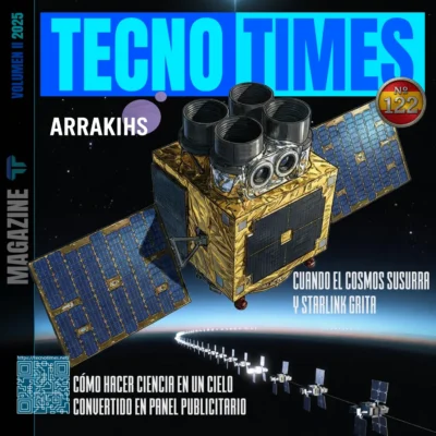 Portada TecnoTimes 122: ARRAKIHS intentando hacer ciencia en un cielo saturado de satélites