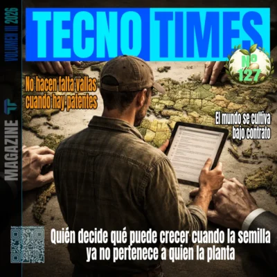 Portada de TecnoTimes número 127 sobre la privatización de la semilla y el control del sistema alimentario
